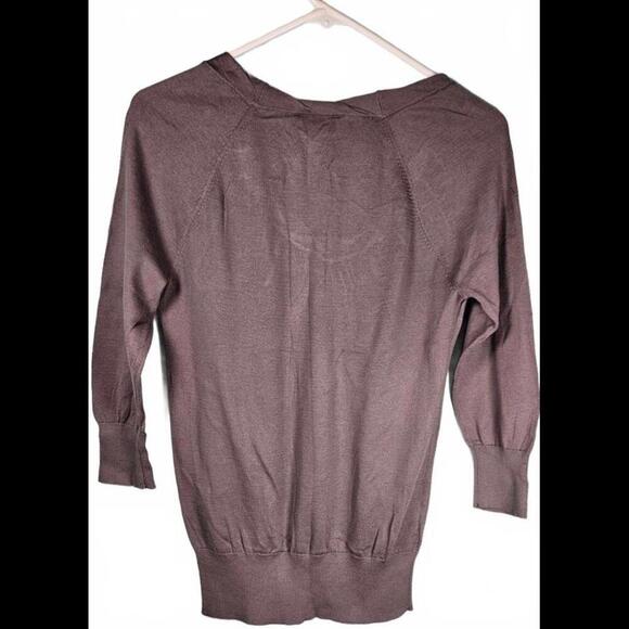 LOFT 3/4 Sleeve Knit Sweater - Gray Size S NWT - Picture 3 of 4